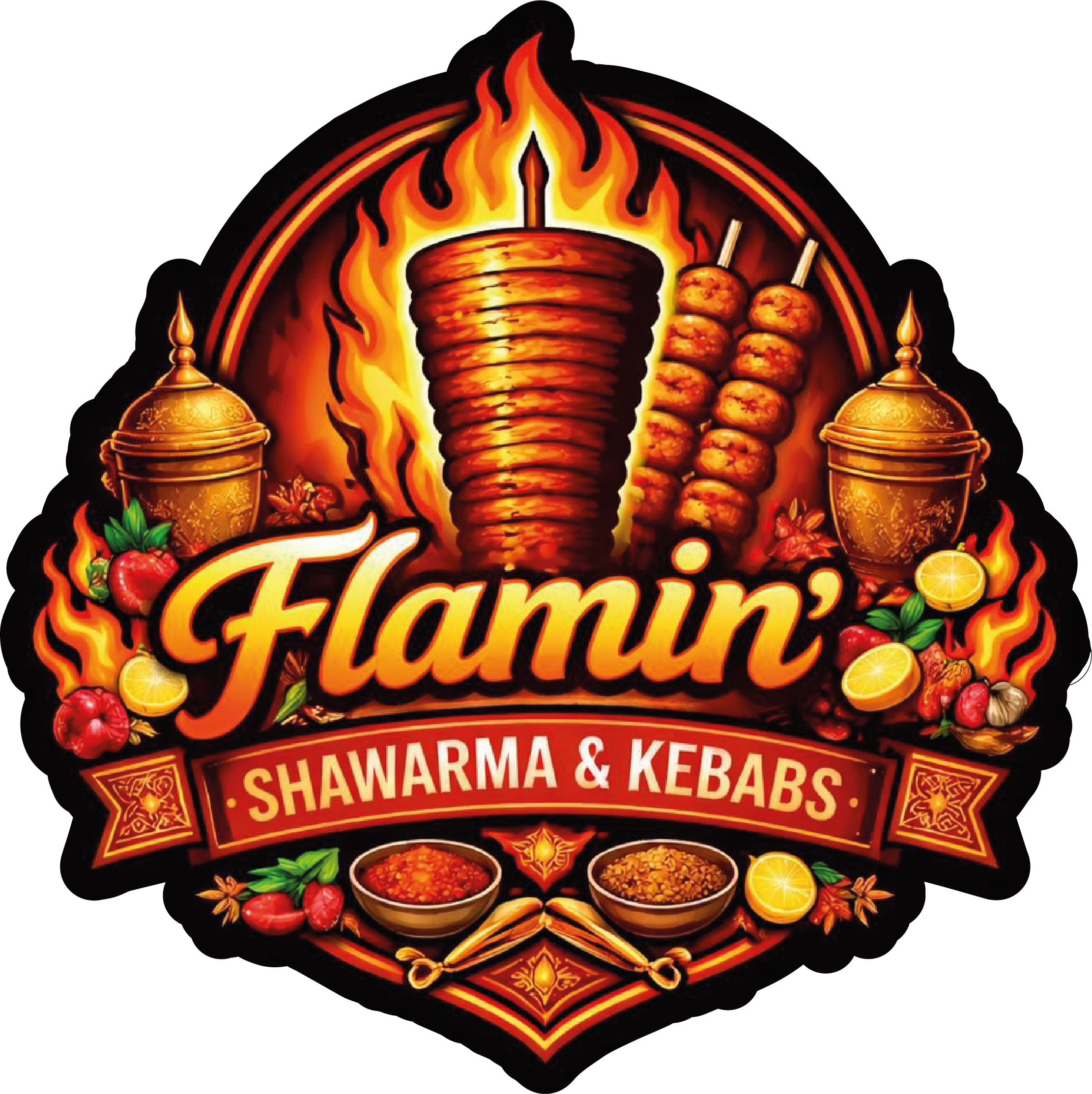 Flaming Shawarma Kabob